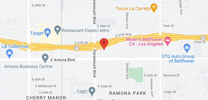 map of 6650 Curtis Long Beach, CA 90805